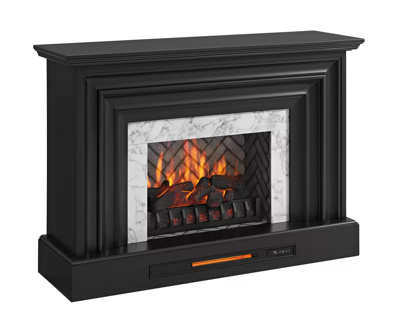 53.5" Black Petite Grand Electric Fireplace Console - Image 6