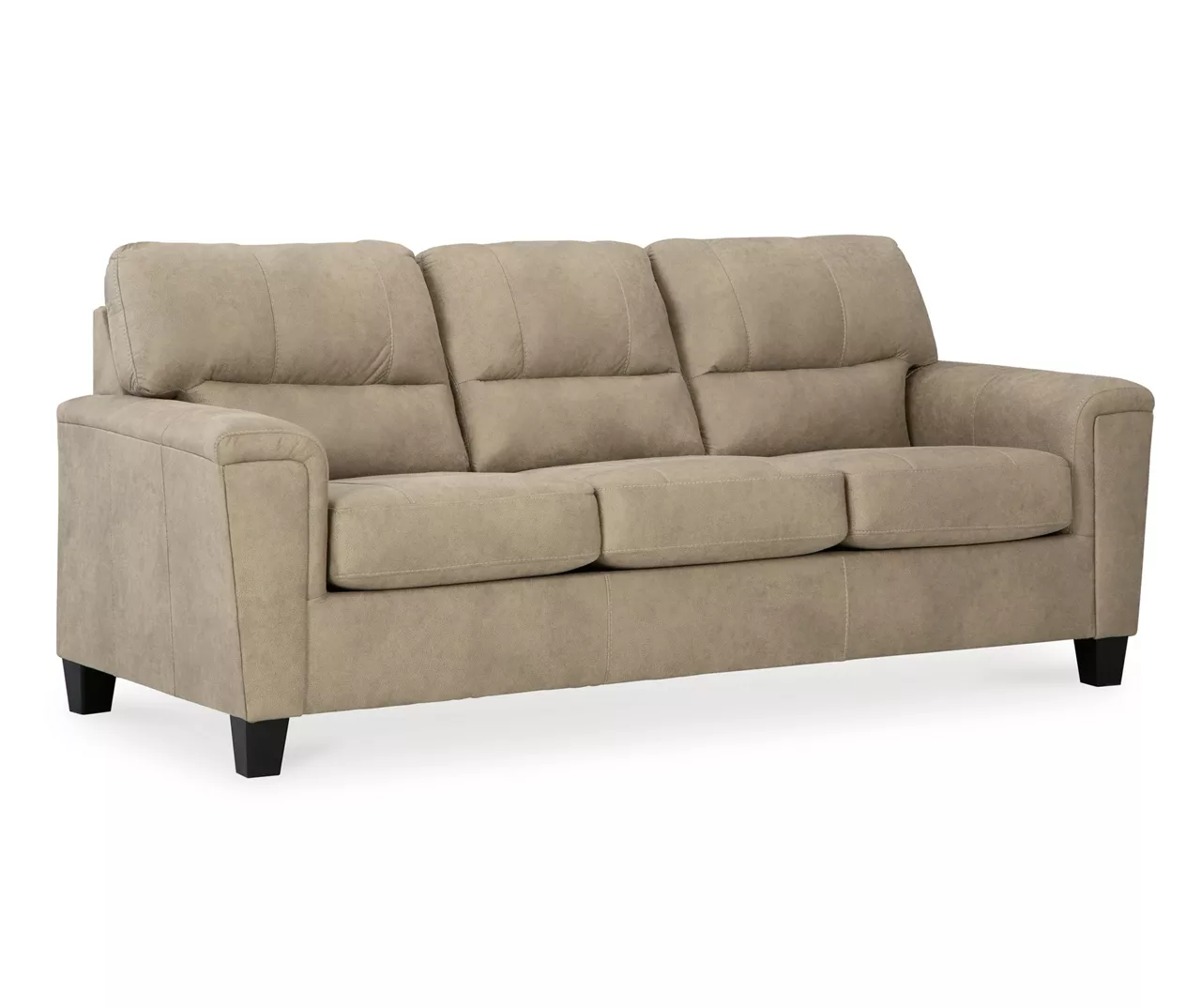 Tishen Pebble Sand Faux Leather Sofa - Image 4