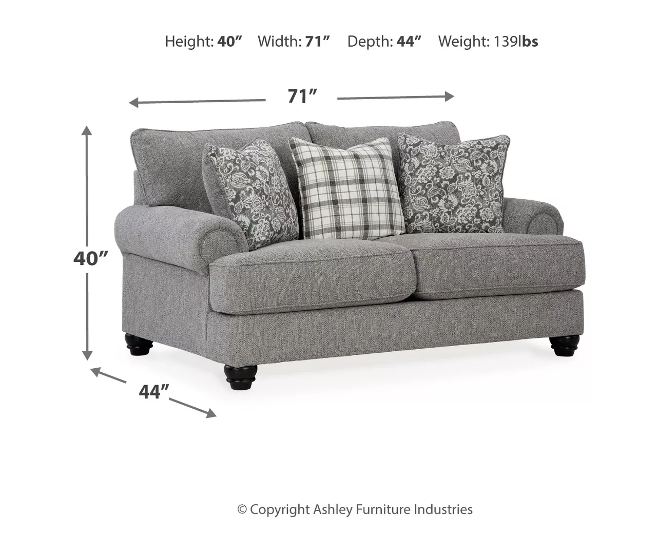 Fall River Mineral Loveseat - Image 8