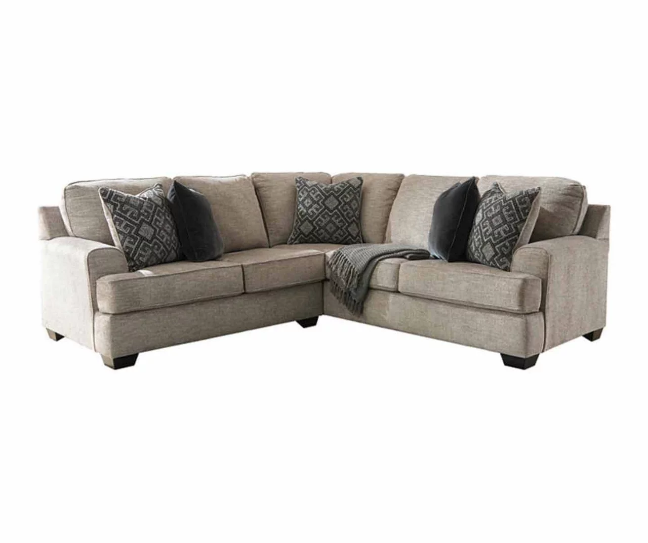 Signature Design By Ashley Bovarian Stone 2-Piece Sectional With Left-Facing Loveseat