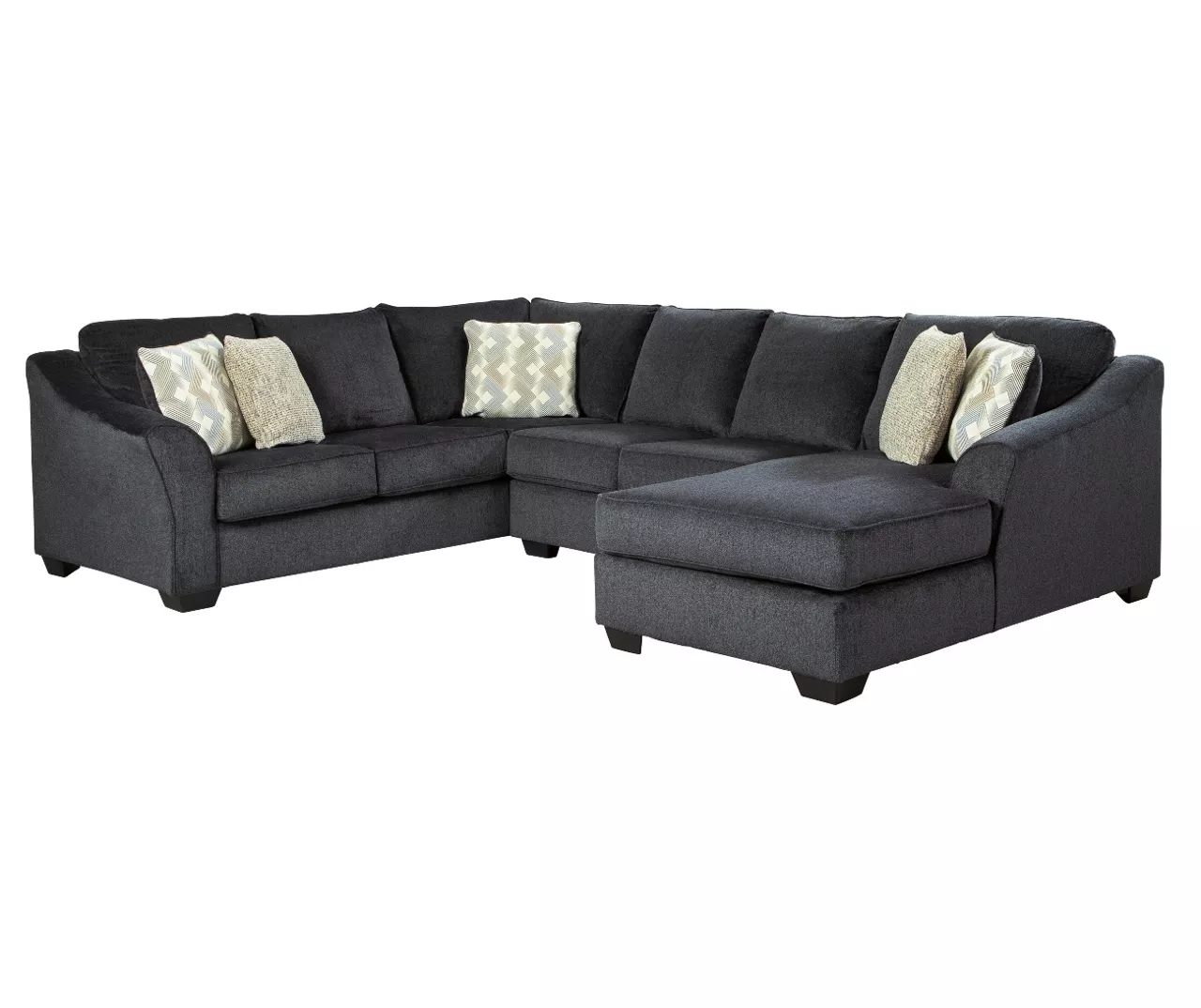 Signature Design By Ashley Eltmann Slate 3-Piece Sectional With Right-Facing Chaise