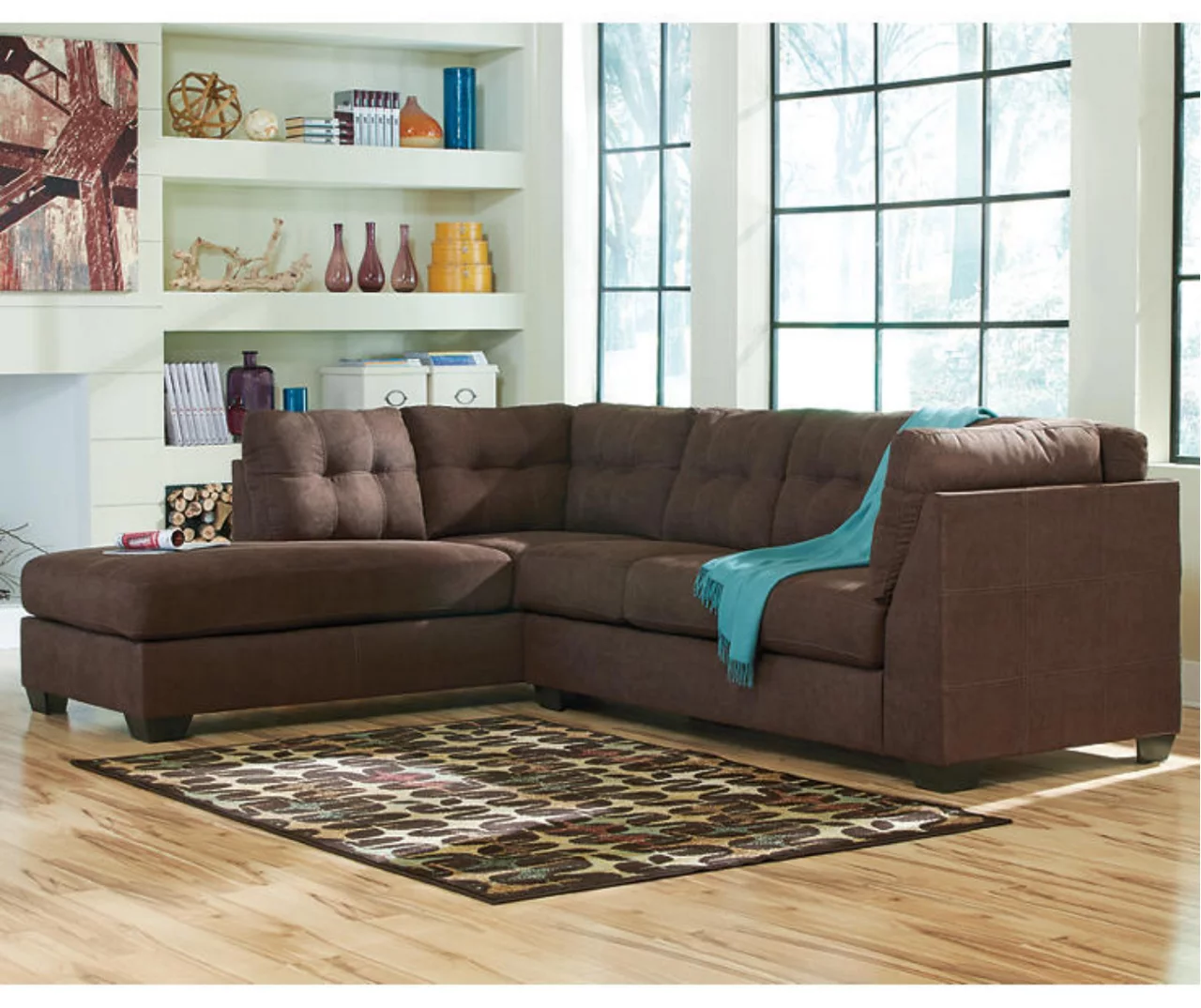 Signature Design By Ashley Maier Brown Sectional With Left-Facing Chaise - Image 2